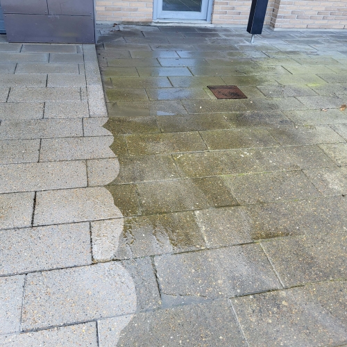 fliserensning før og efter i Sønderborg