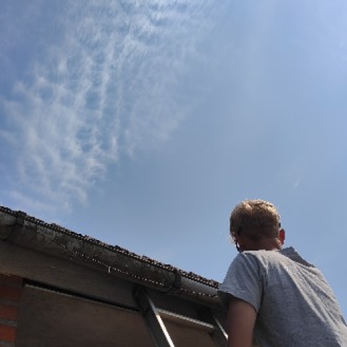 Rensning af tagrender i Toftlund